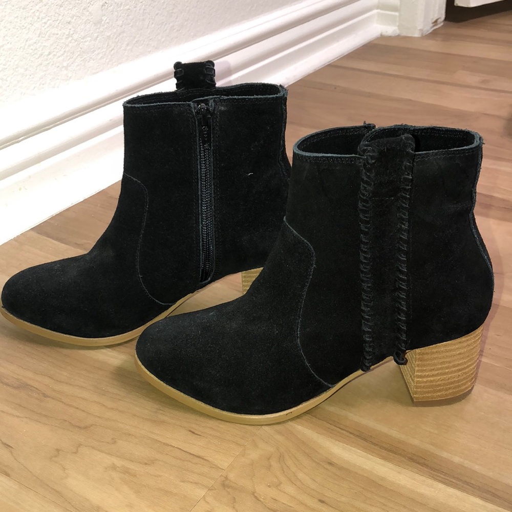 Back suede booties never worn